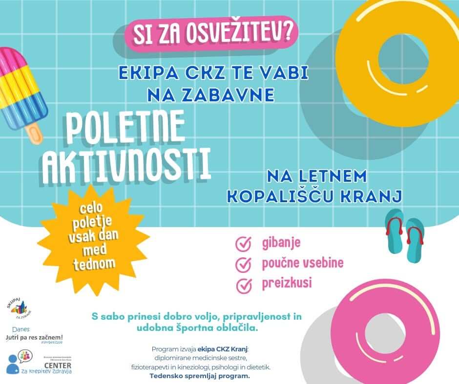 ekipa CKZ Kranj vabi na zabave poletne aktivnosti